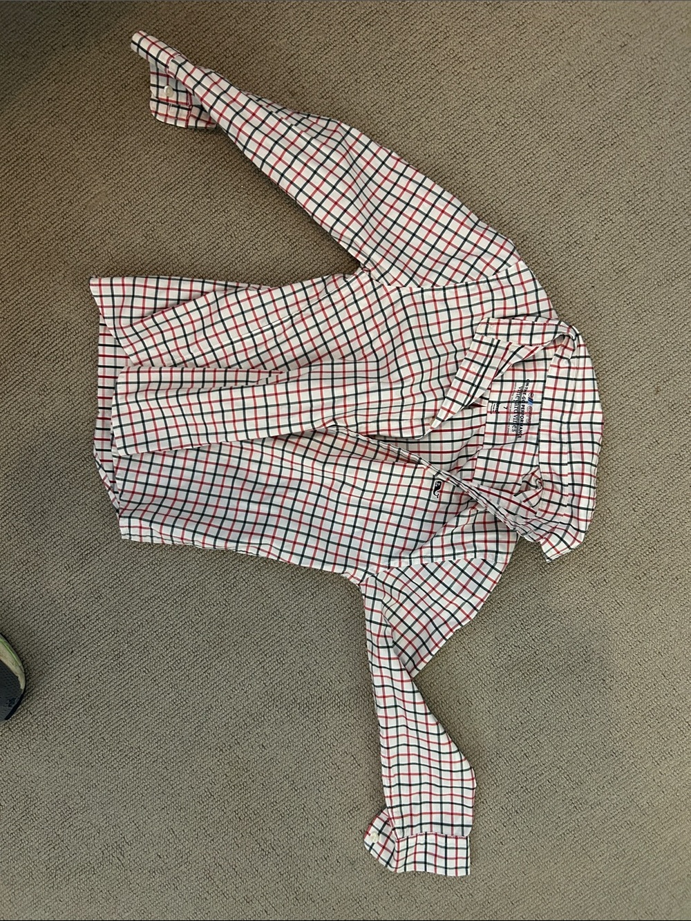 Vineyard Vines Red & Green Plaid Button-Down Shirt